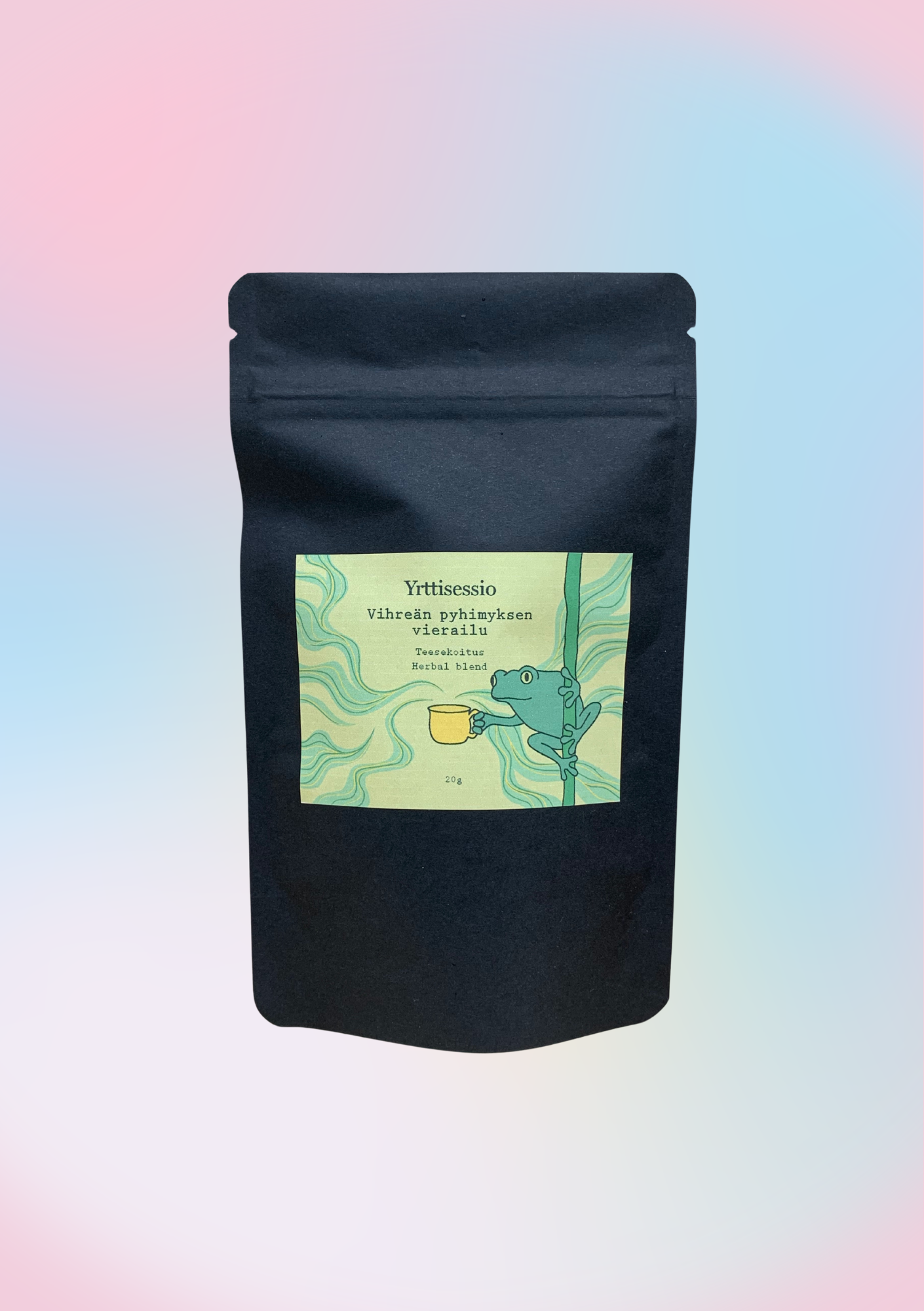 Vihreän pyhimyksen vierailu -yrttitee 20g pussissa.